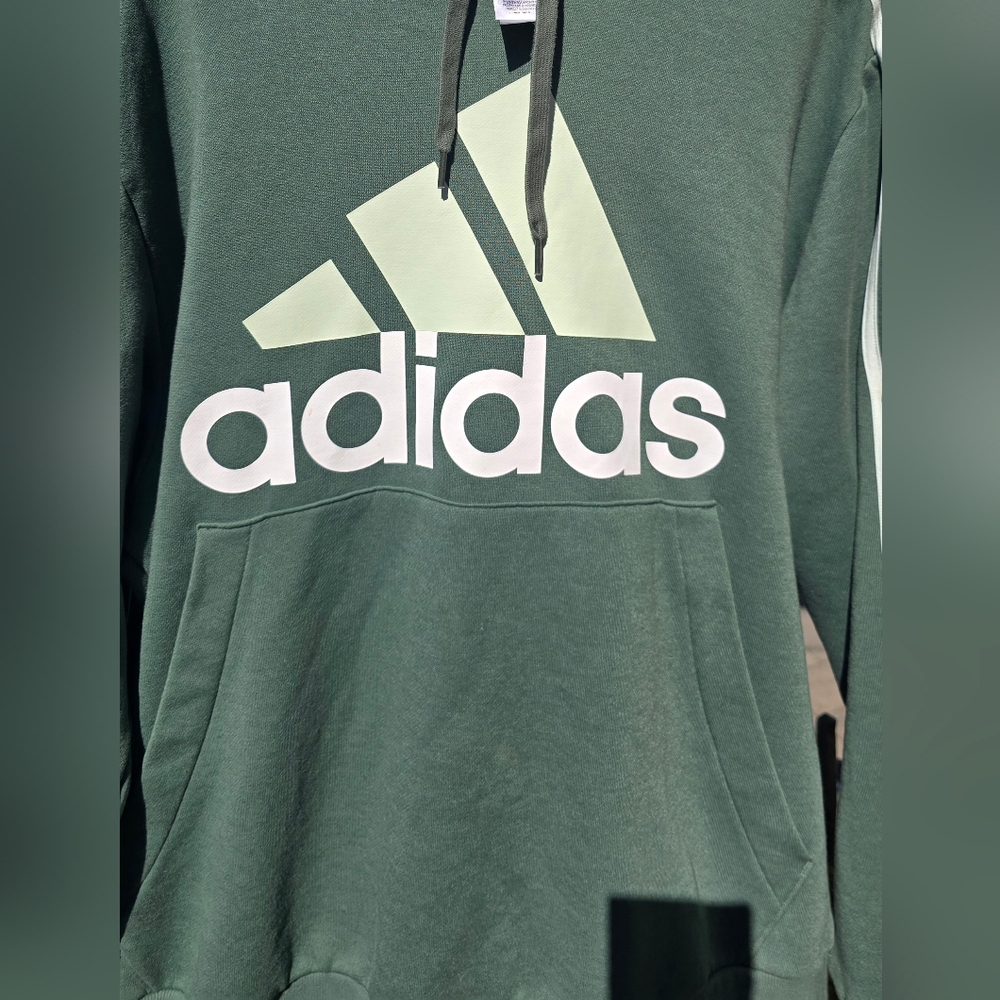 Mens Adidas 2XL Hoodie (Green)